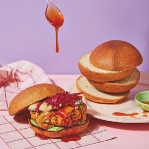 broad bean veggie burger