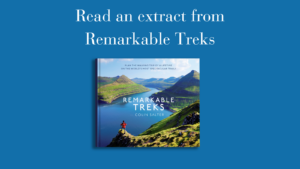 Image shows the cover of Remarkable Treks. The heading reads 'Read an extract from Remarkable Treks'