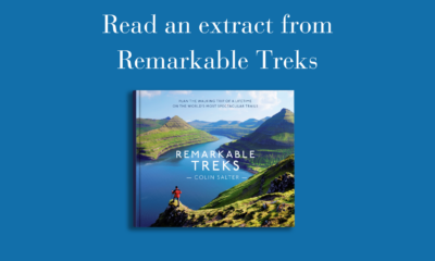 Image shows the cover of Remarkable Treks. The heading reads 'Read an extract from Remarkable Treks'